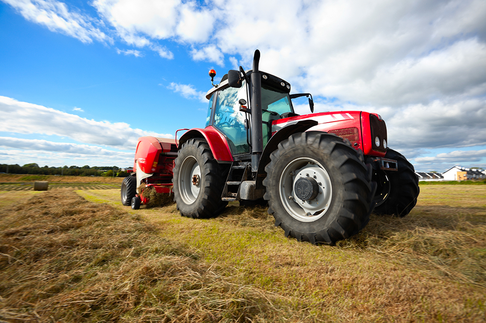 tractor in field