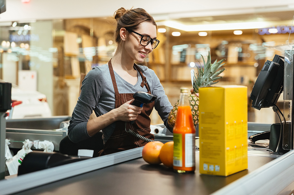 retail worker at a bar